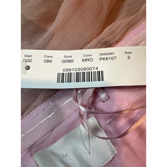 J. Crew Nadia Bridesmaid Pink Strapless Dress Size 2 100% Silk Bodice Lining NWT - Picture 9 of 14